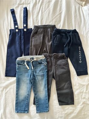 Assorted Jeans & Joggers - Navy, Gray, Blue, Black 9-12 Months